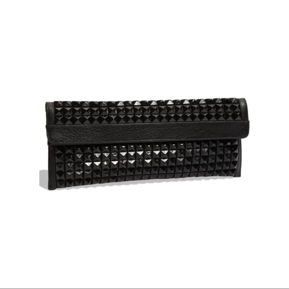 “Gladiator Pyramid” Studded Leather Clutch
